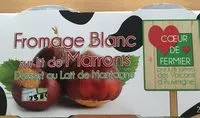 Mängden socker i Fromage blanc sur lit de marrons