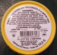 Mängden socker i bonbons sans sucre avec édulcorant