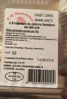 Mängden socker i 2 Fromages de Chèvre fermiers au lait cru
