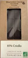 Mängden socker i Chocalat noir sensation 85% Criollo