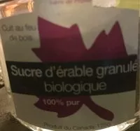 Mängden socker i Sucre d'érable granulé