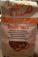 Mängden socker i Granola bio et artisanal , fruits secs