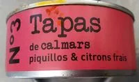 Mängden socker i N°3 Tapas de calmars piquillos & citrons frais