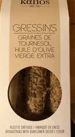 Mängden socker i Gressins graines de tournesol