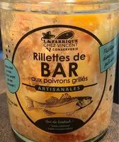 Mängden socker i Rillettes de Bar aux poivrons grillés