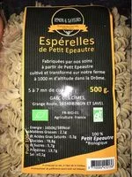 Mängden socker i Esperekkes De Petit Epeautre