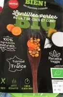 Mängden socker i Lentilles vertes au lait de coco et curry