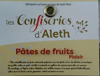 Mängden socker i Pâtes de fruits au chocolat
