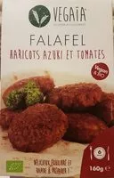 Mängden socker i Falafel haricots azuki et tomates