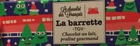 Mängden socker i La Barette TGV - Chocolat au Lait, Praliné Gourmand