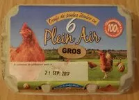 Mängden socker i Oeufs de Poule ×6 plein air