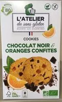 Mängden socker i Cookies chocolat noir oranges confites