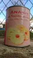 Mängden socker i Ananas en tranches entières au sirop léger