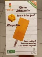 Mängden socker i Sorbet mangue bio