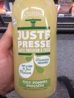 Mängden socker i 100% jus de pommes pressées