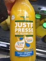 Mängden socker i 100% Jus d'Orange sans pulpe