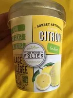Mängden socker i Sorbet artisanal citron