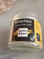 Mängden socker i Rillettes carpe & citron confit