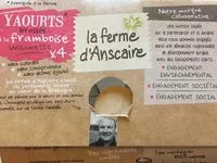 Mängden socker i Yaourt brassé à la framboise Willamette