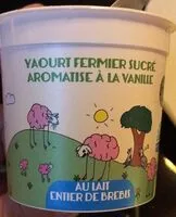 Mängden socker i Yaourt fermier sucré aromatisé à la vanille