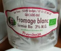 Mängden socker i Fromage blanc aux framboises