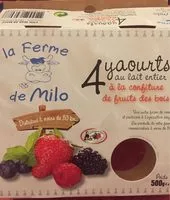 Mängden socker i Yaourts au lait entier à la confiture des bois