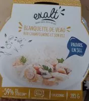 Mängden socker i Blanquette de veau champignon riz