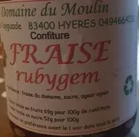 Mängden socker i Confiture Fraise rubygem