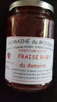Mängden socker i Confiture extra fraise ruby du domaine