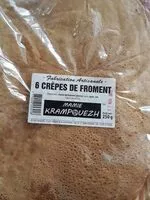 Mängden socker i 6 crêpes de froment