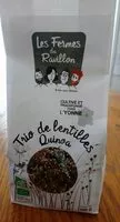 Mängden socker i Trio de lentilles quinoa