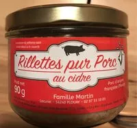 Mängden socker i Rillettes pur porc au cidre