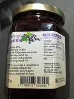 Mängden socker i Confiture extra cassis