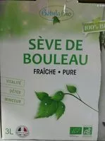 Mängden socker i Sève de bouleau