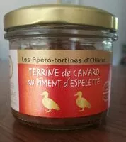 Mängden socker i Terrine de canard au piment d'espelette