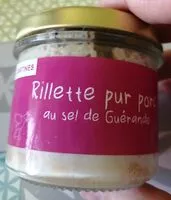 Mängden socker i Rillette pur porc au sel de Guérande