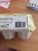 Mängden socker i Œufs frais bio