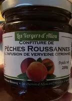 Mängden socker i Confiture de pêches roussannes à l'infusion de verveine citronnée