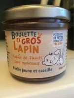 Mängden socker i Purée de fruits sans morceaux Pêche Caseille