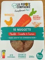 Mängden socker i Nuggets Poulet Carotte et Cumin