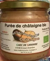 Mängden socker i Purée de châtaigne bio