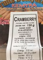 Mängden socker i Fruits secs deshydrates