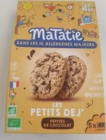 Mängden socker i Les petits dej Pépites de chocolat bio