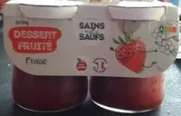 Mängden socker i Dessert fruité fraise
