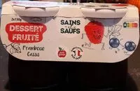 Mängden socker i Dessert Fruité framboise cassis