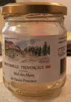 Mängden socker i Miel des Alpes de Haute-provence