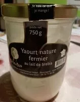 Mängden socker i Yaourt nature fermier au lait de brebis
