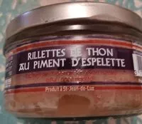 Mängden socker i Rillettes de thon au piment d'Espelette