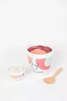 Mängden socker i Sorbet Fraise, coulis de Framboise, Crumble