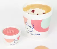 Mängden socker i Glace soja vanille, cranberries, pomme